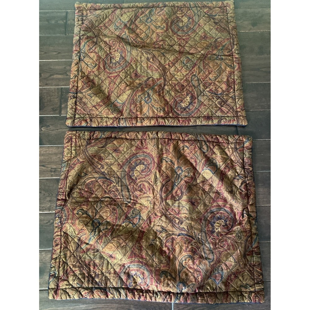 American Living LICHFIELD Ralph Lauren Standard Shams Quilted Paisley